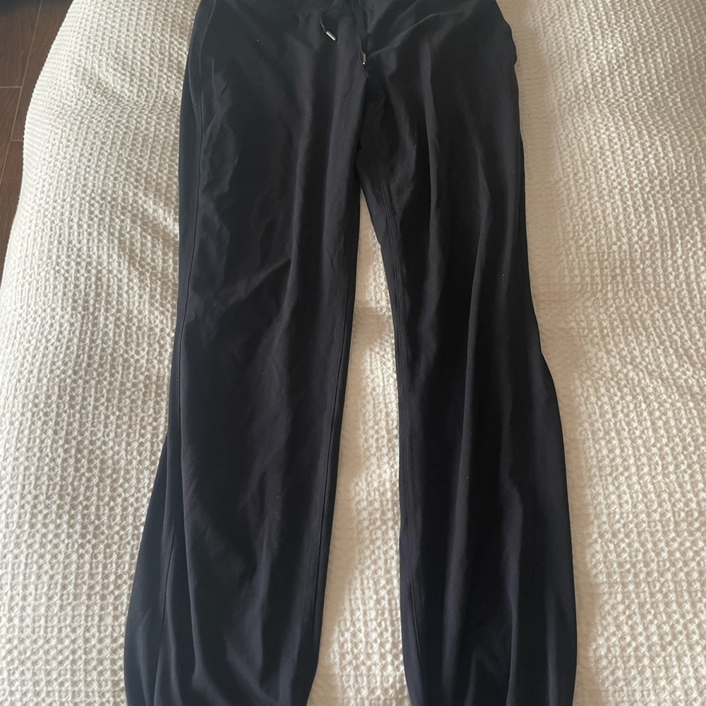 Velocity Black Athletic Stretch Pants with Drawstring Waist